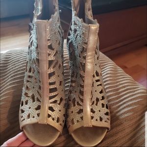 Bronze Blingy Booties